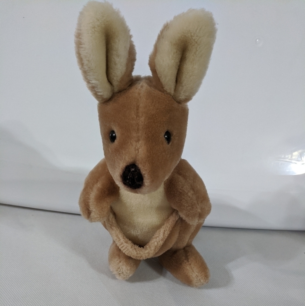 Vintage Dakin Kangaroo Plush Stuffed Animal - 1985